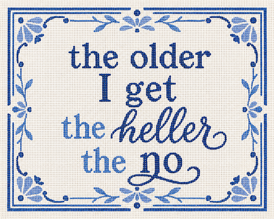 Older I Get Printed Needlepoint Canvas
