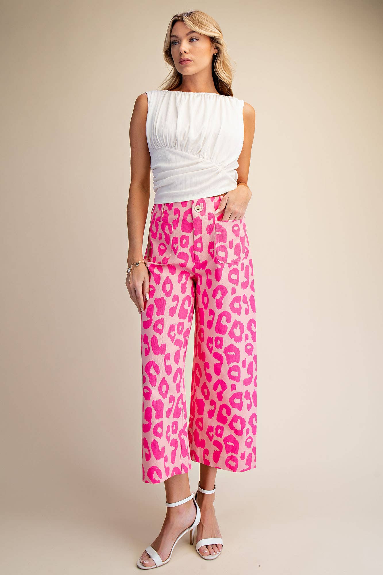 Colette Neon Green Leopard Pant