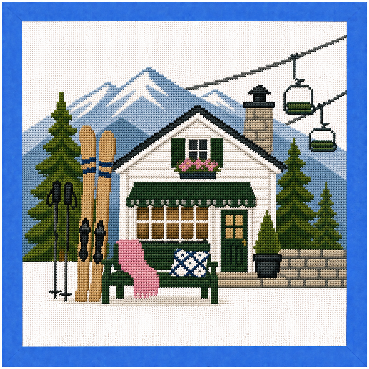 Ski Shoppe Needlepoint Canvas
