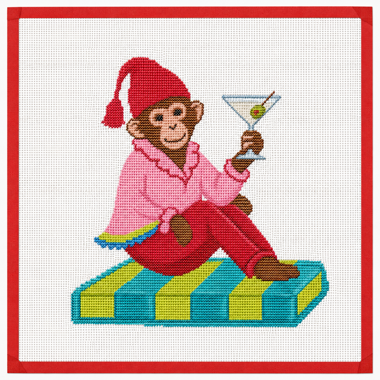Monkey See Monkey Do Needlepoint Canvas