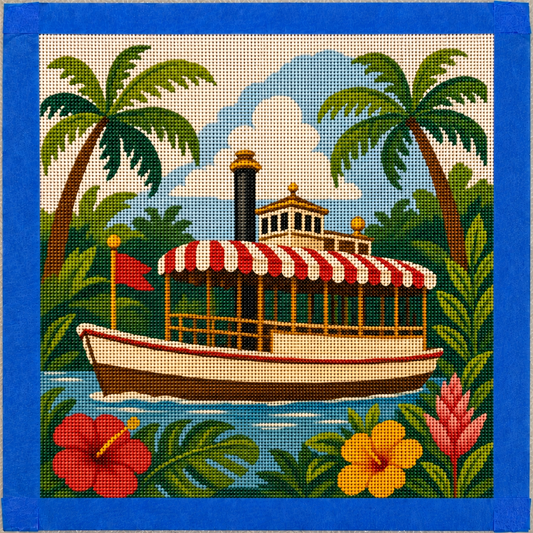 Jungle Cruise Printed Needlepoint Canvas