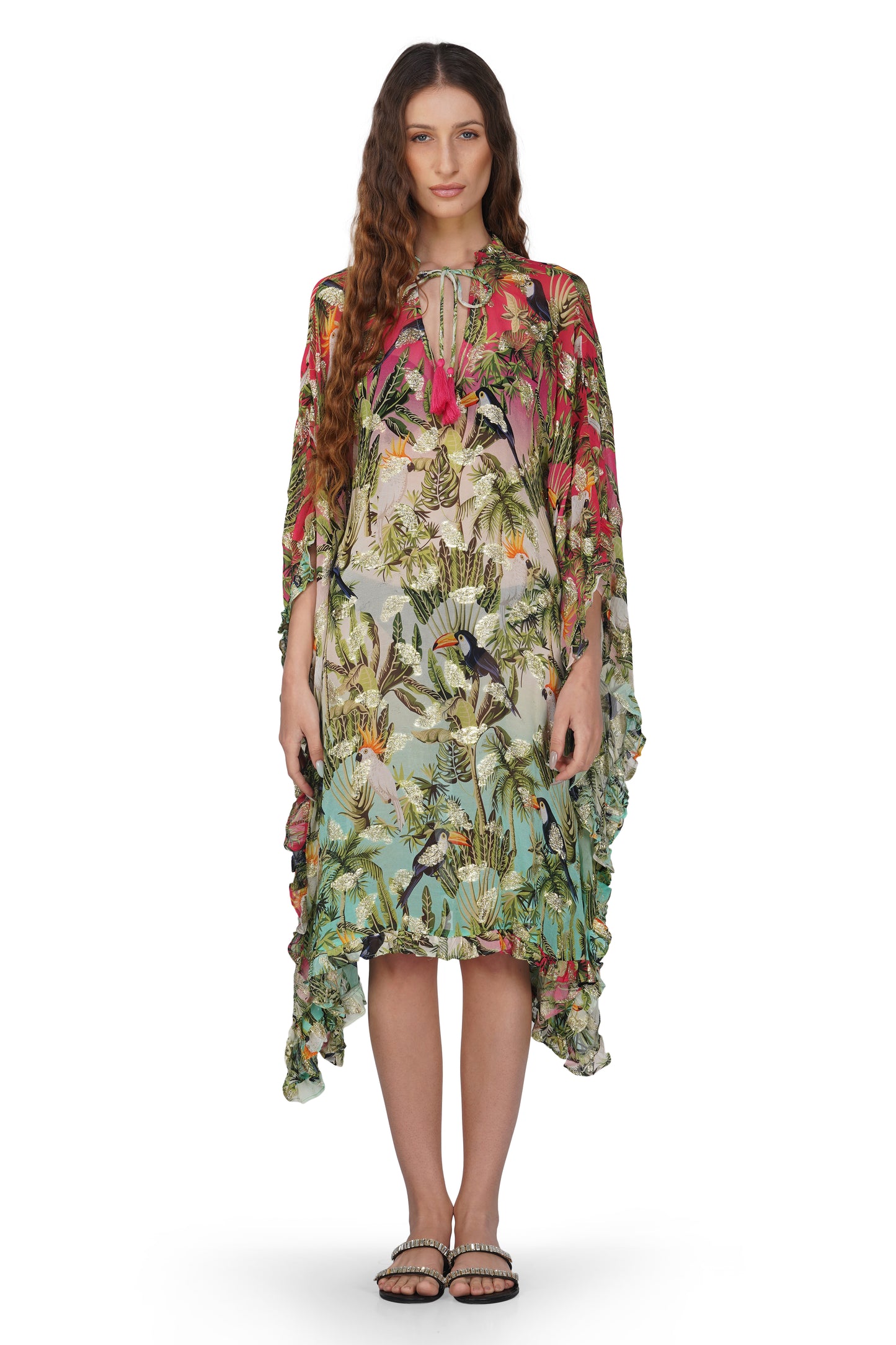 Chirping Birds Frill Kaftan