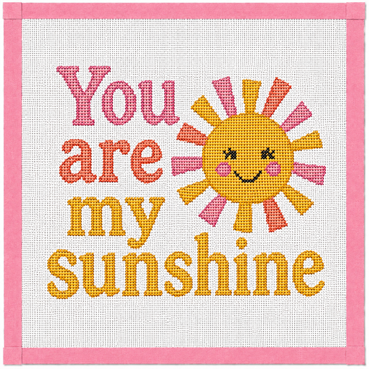 You Are My Sunshine Printed Needlepoint Canvas