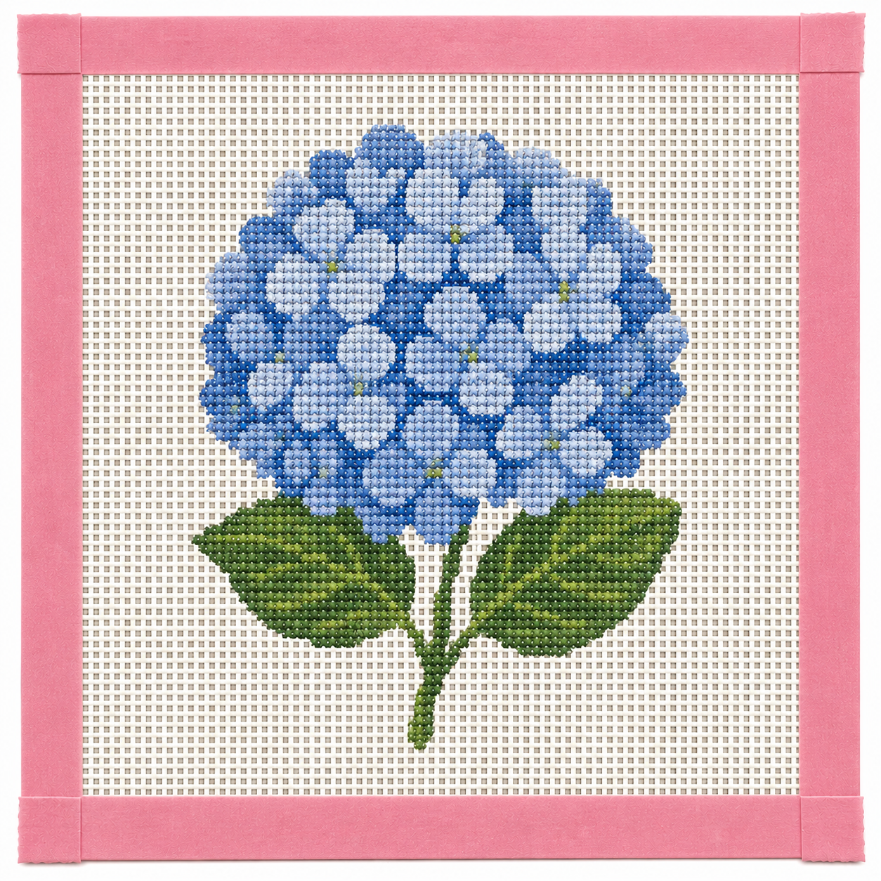 Hydrangea with Stem Needlepoint Canvas