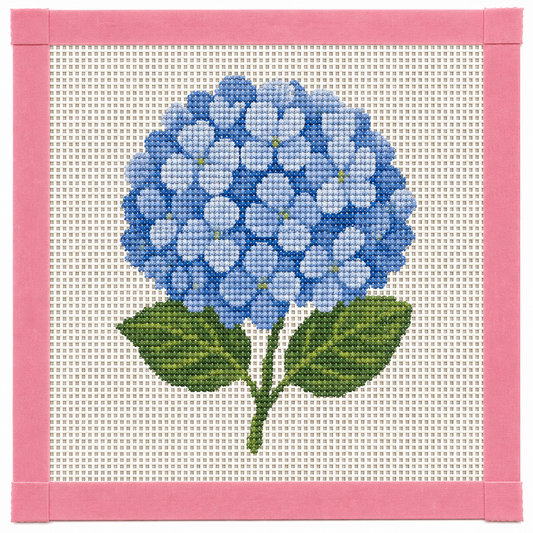 Hydrangea with Stem Needlepoint Canvas