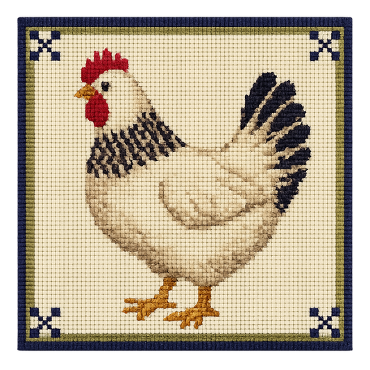 Cluck! cluck! Printed Needlepoint Canvas