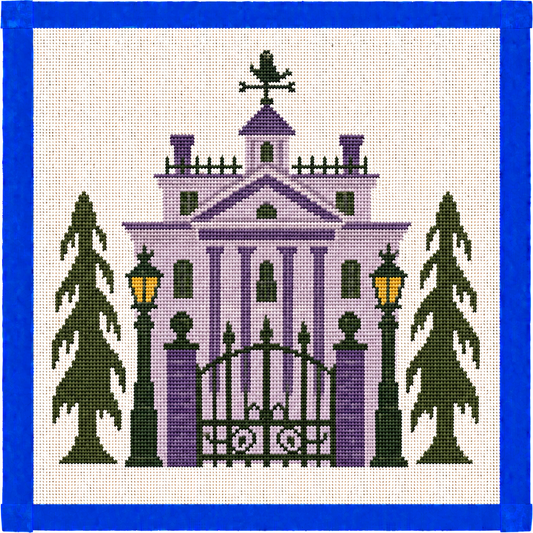 Haunted Mansion Theme Park Ride Needlepoint Canvas