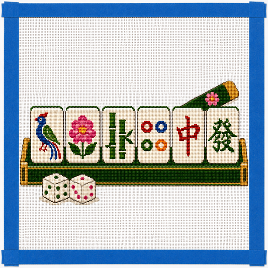 Mahjong Tile Rack Needlepoint Canvas