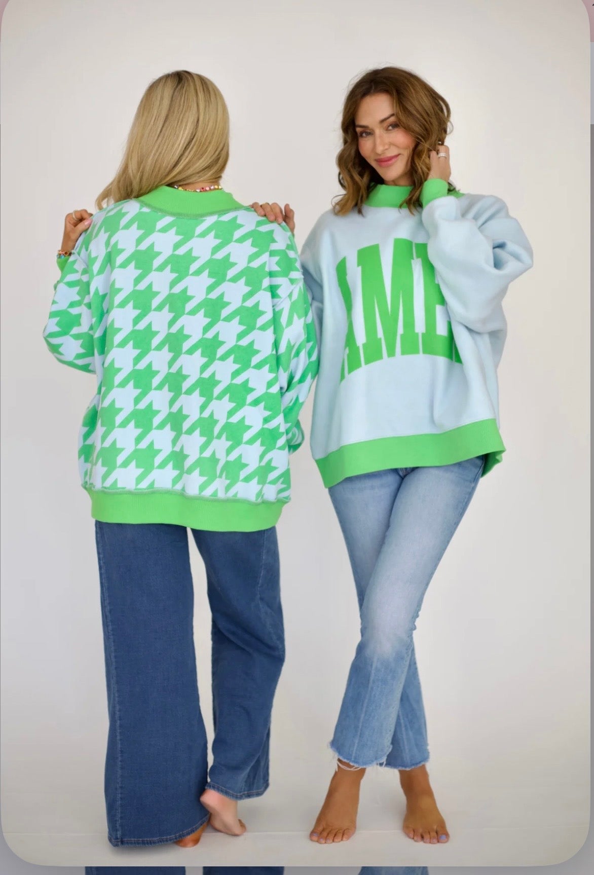 Poppy and Pine Reversible Mock Necks