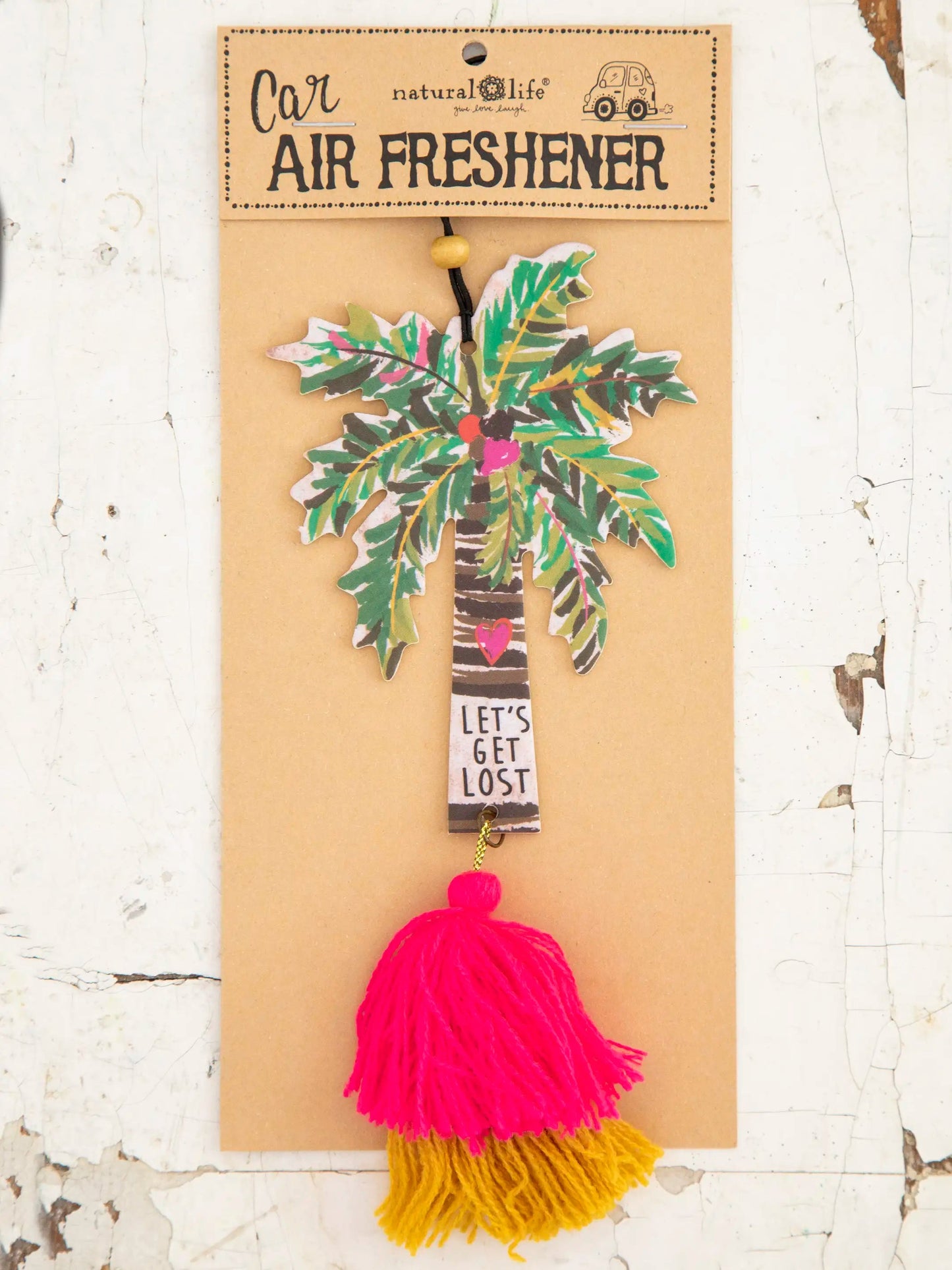 Natural Life Palm Tree Let's Get Lost Air Freshener