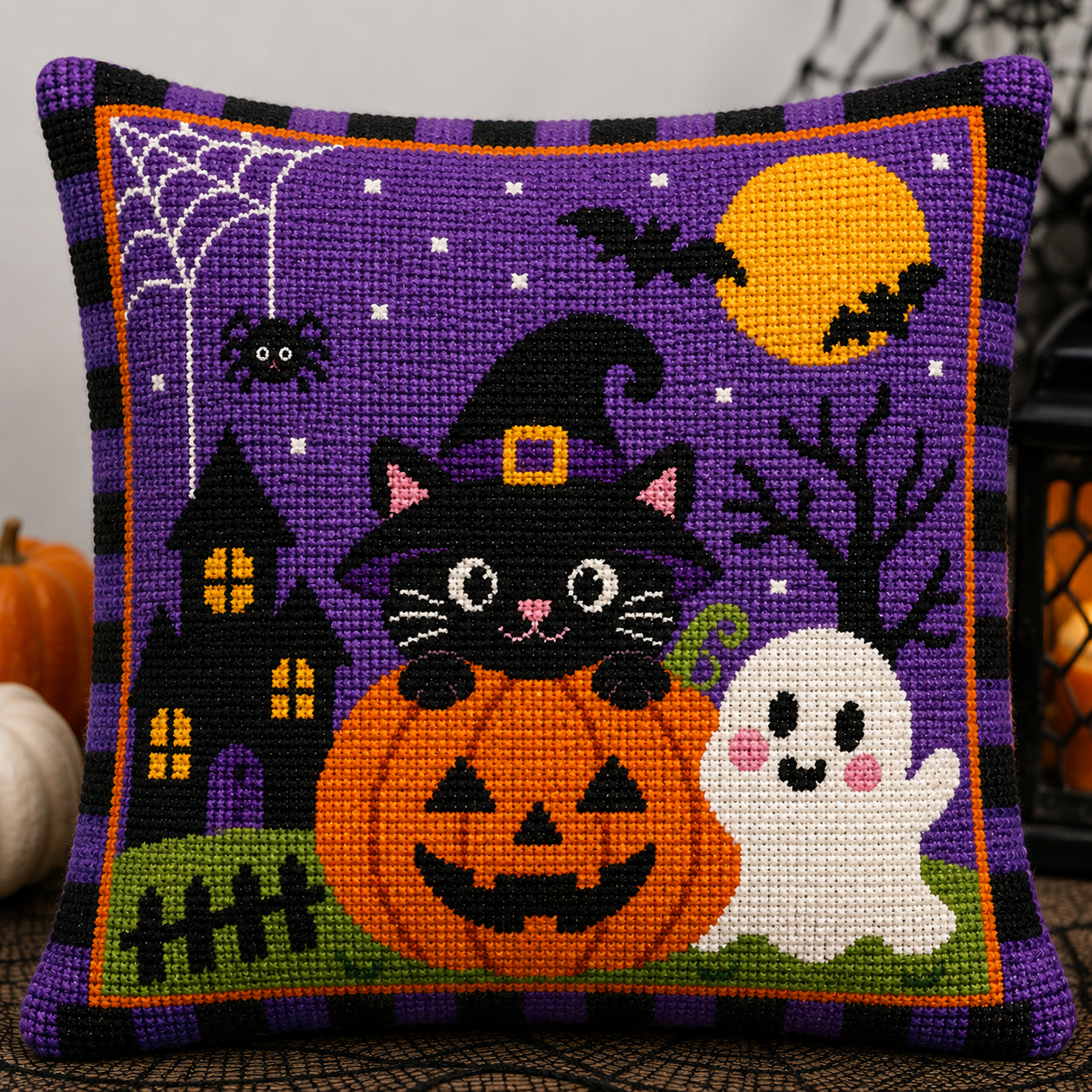Halloween Fun Needlepoint Canvas