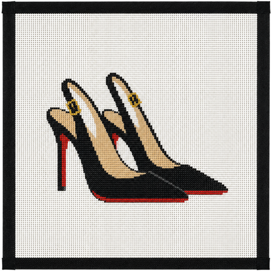 Red Bottom Shoes Needlepoint Canvas