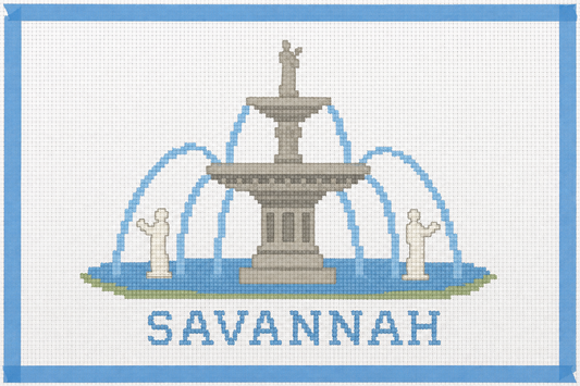 Savanah Fountain Needlepoint Canvas