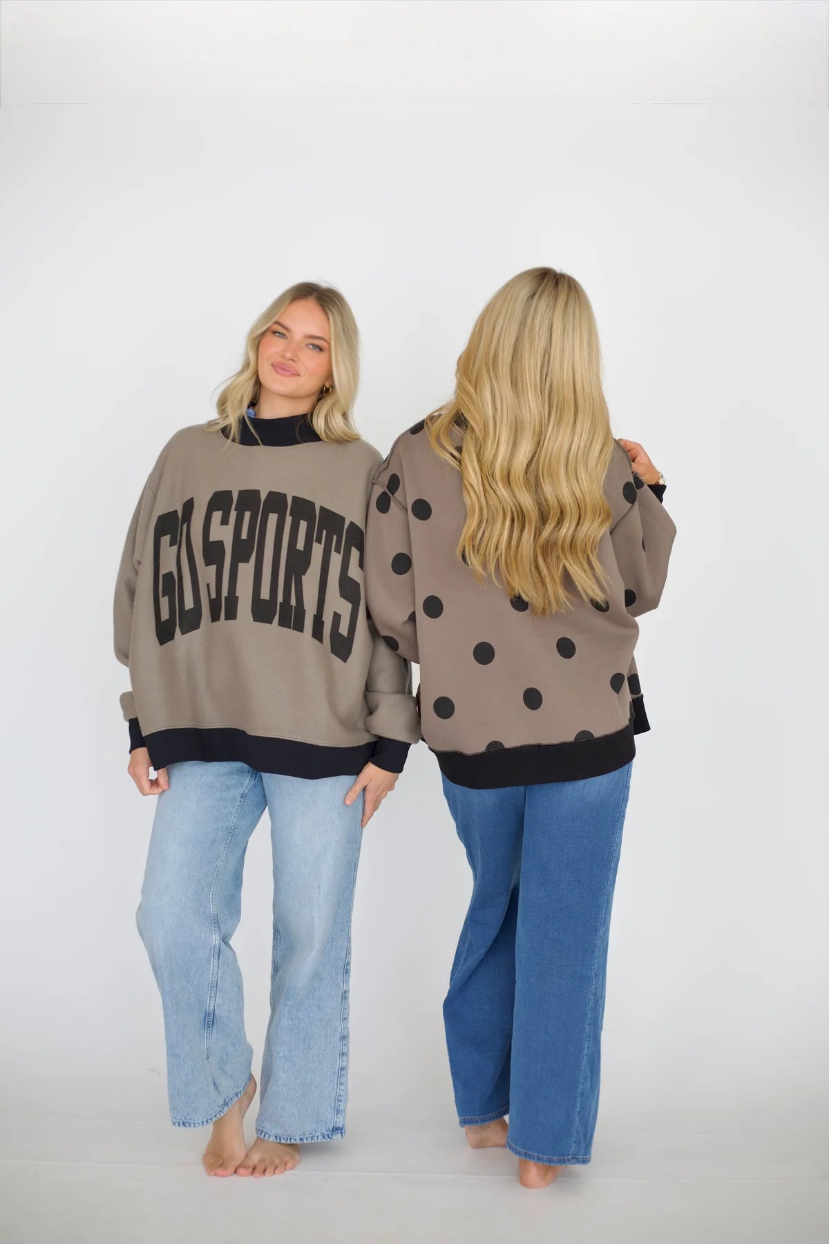 Poppy and Pine Reversible Mock Necks