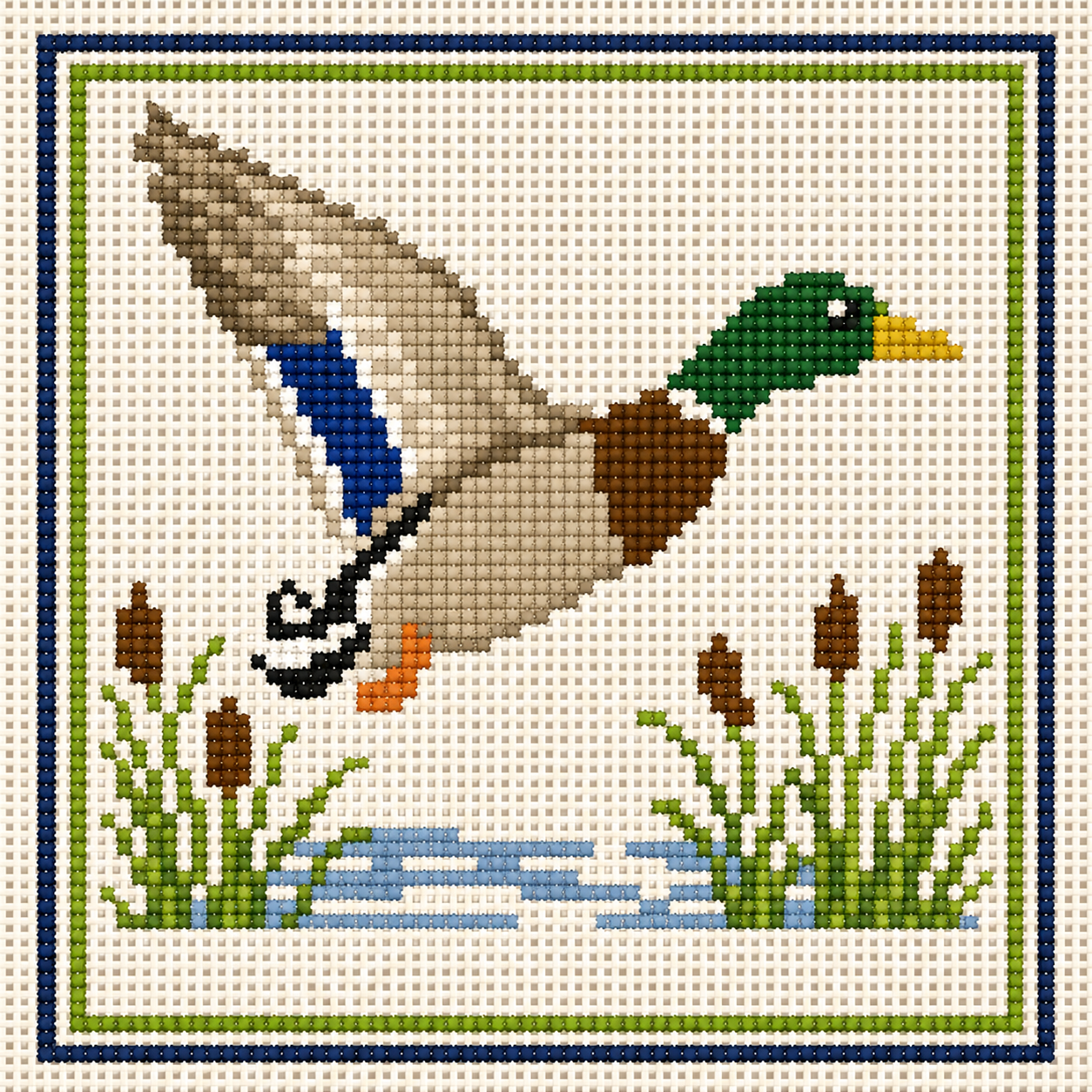 In Flight Printed Needlepoint Canvas