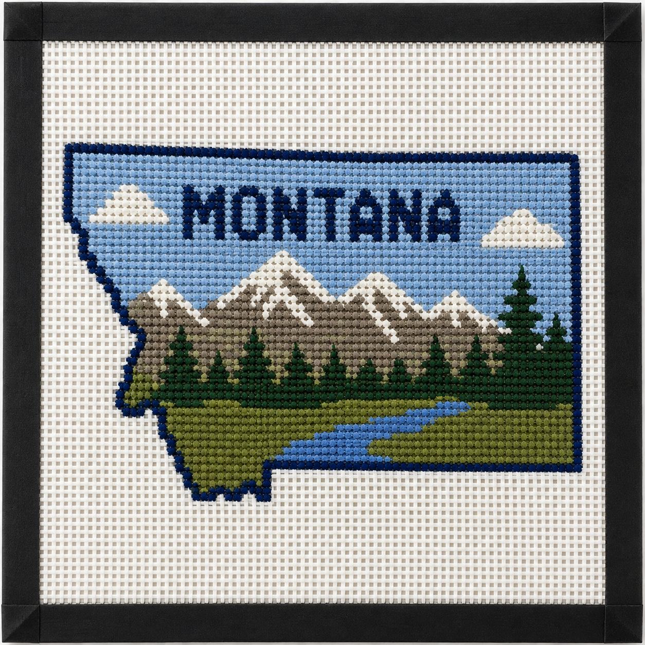 Montana Travel Printed Needlepoint Canvas