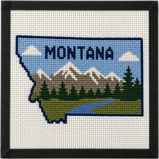 Montana Travel Printed Needlepoint Canvas