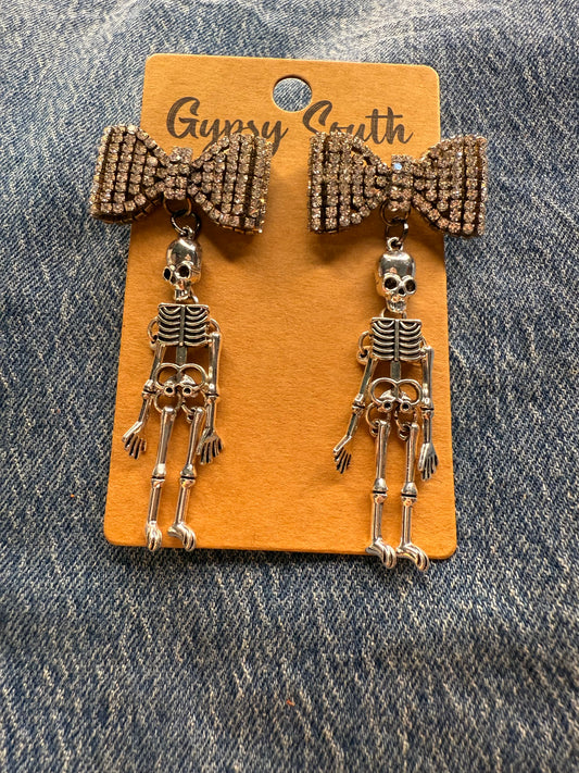 Gypsy South Skeleton Bow Earrings
