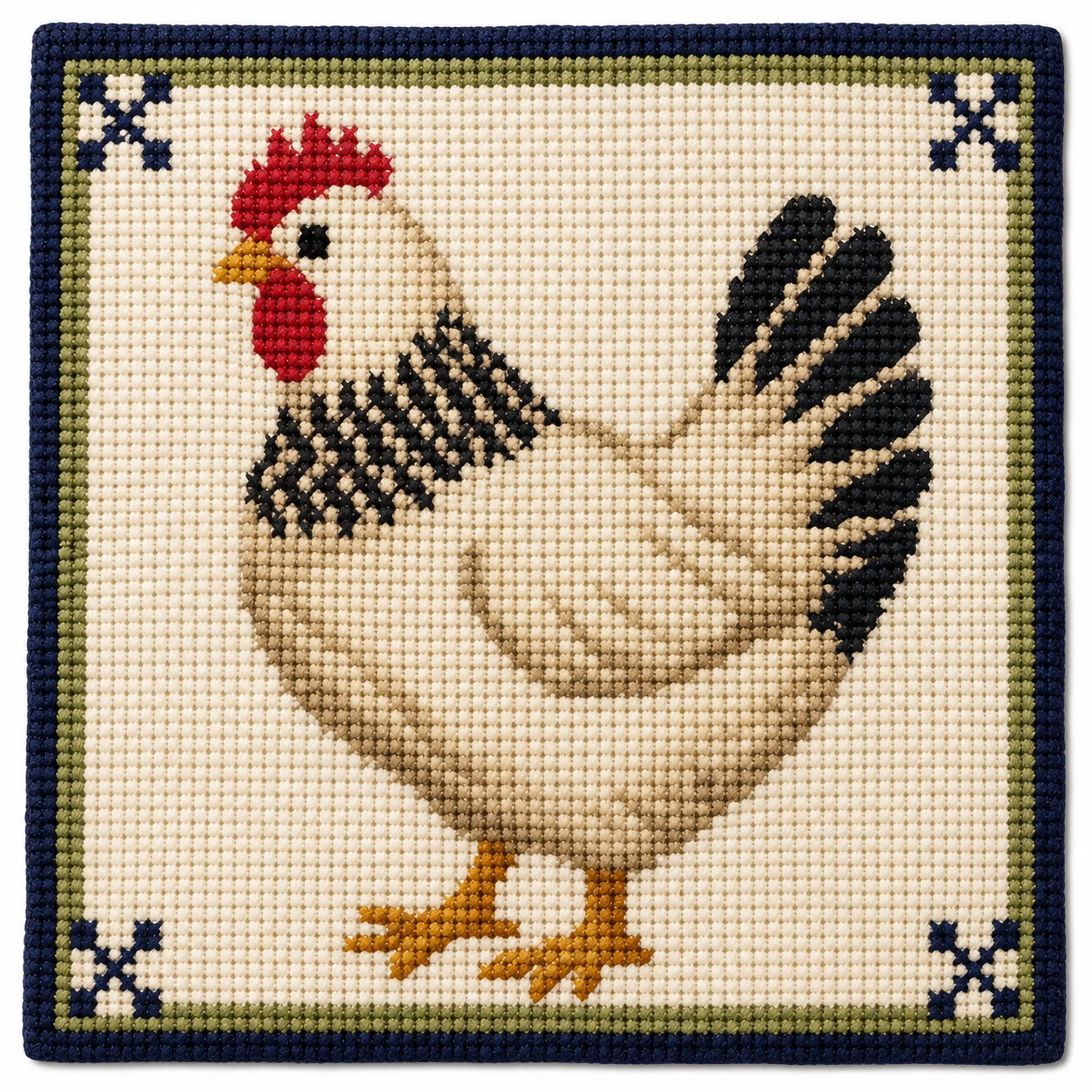 Cluck! cluck! Printed Needlepoint Canvas
