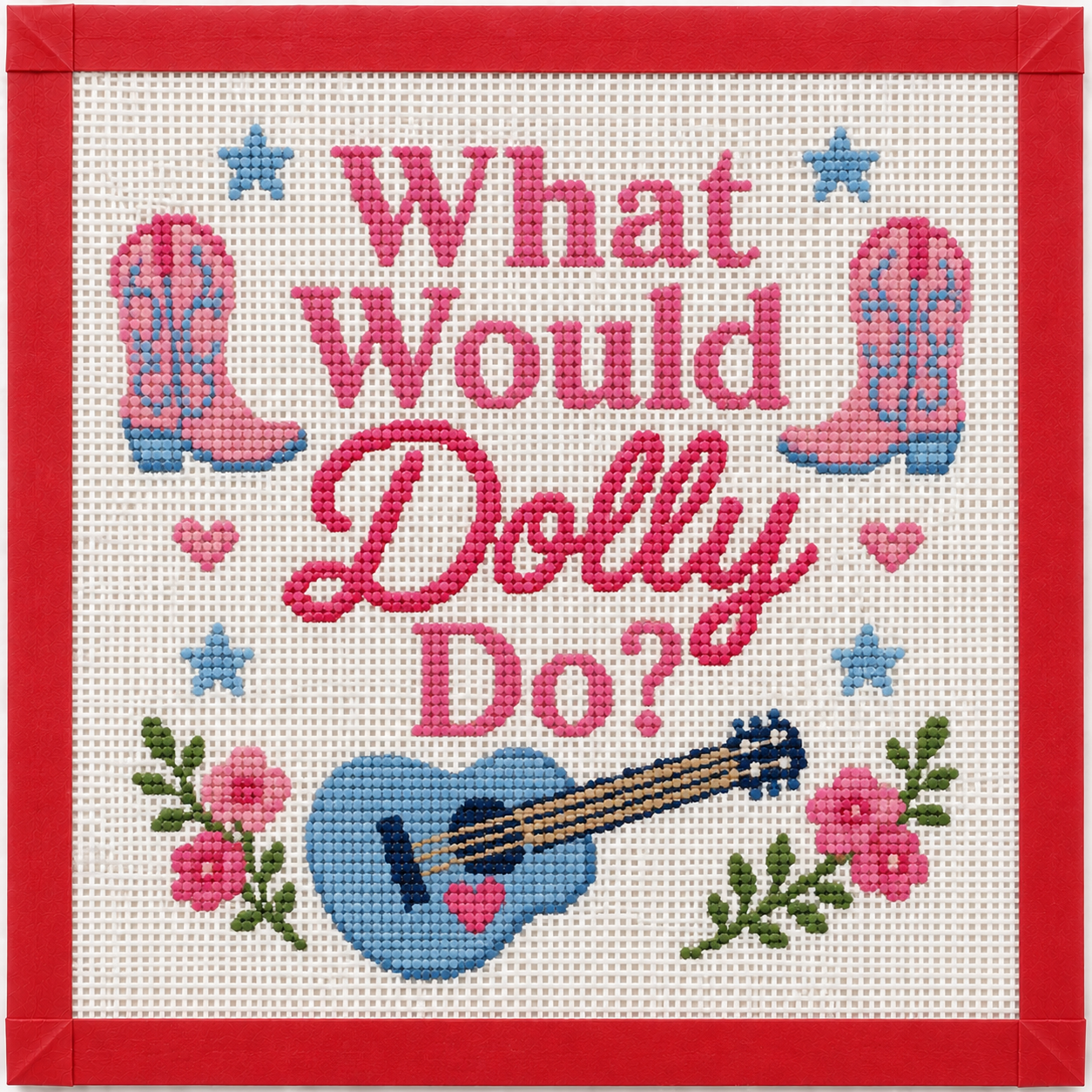 What Would Dolly Do Needlepoint Canvas