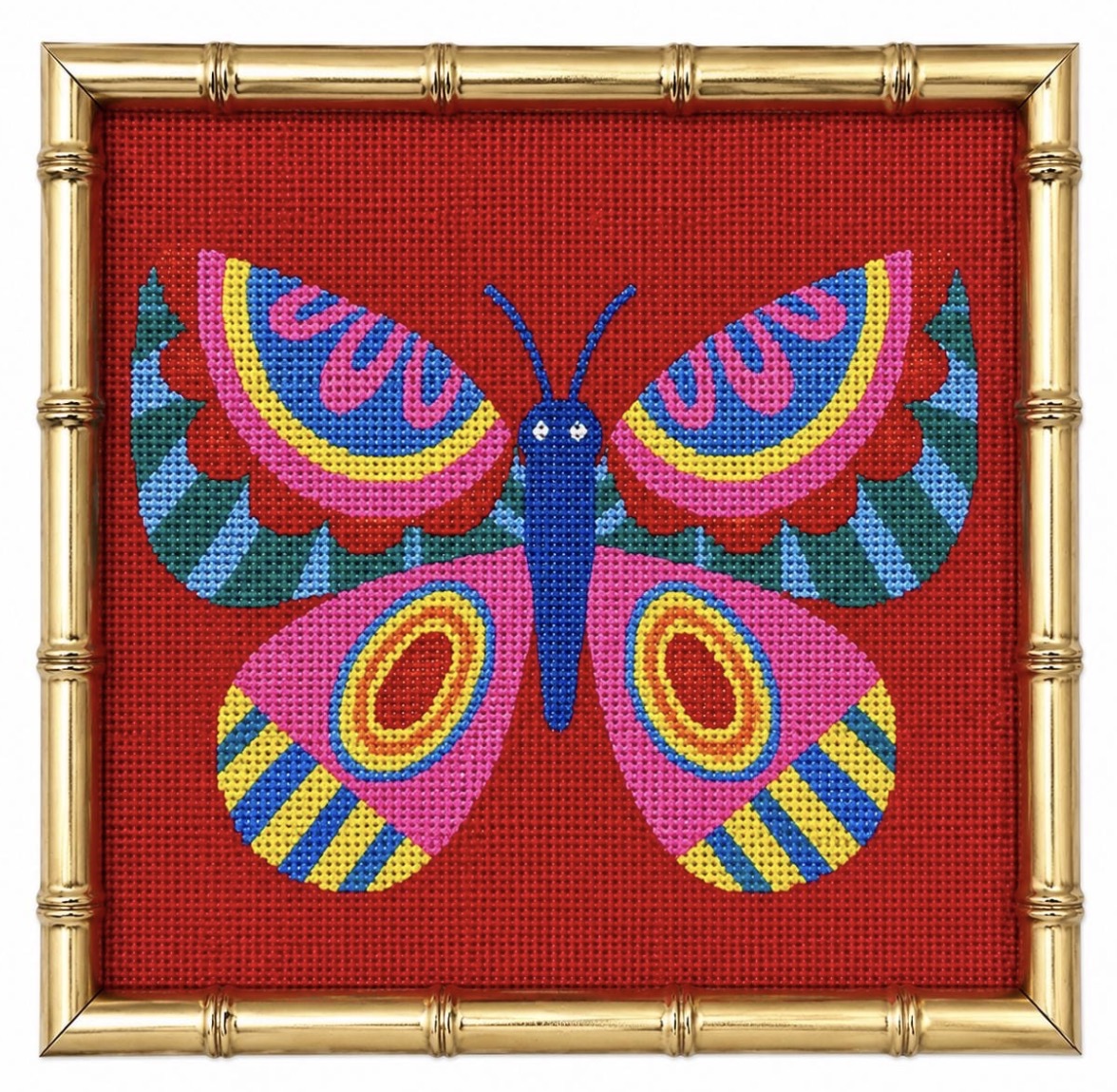 Colorful Butterfly Needlepoint Canvas