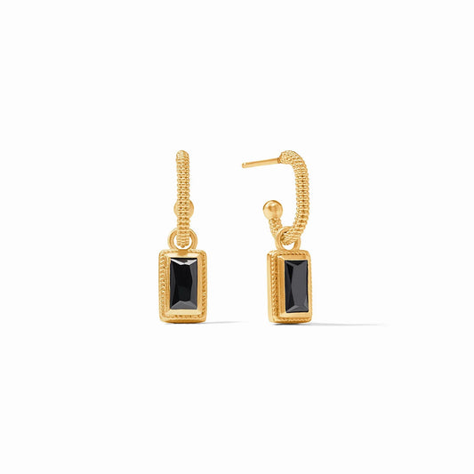 Julie Vos Baguette Hoop and Charm Earring