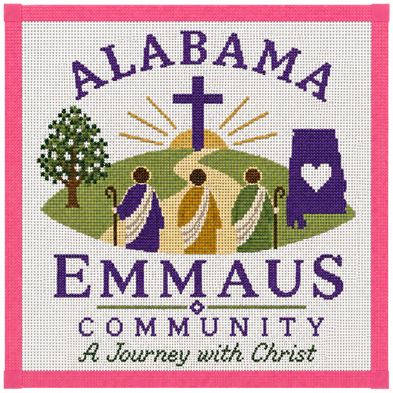 Alabama Emmaus Community Printed Needlepoint Canvas