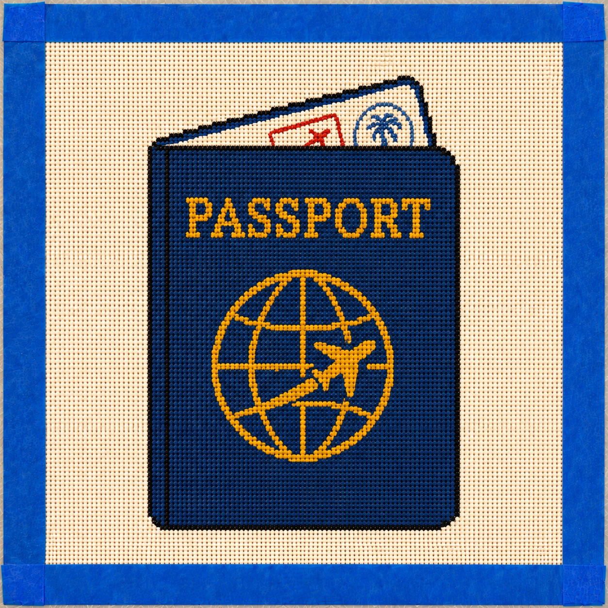 Passport Printed Needlepoint Canvas