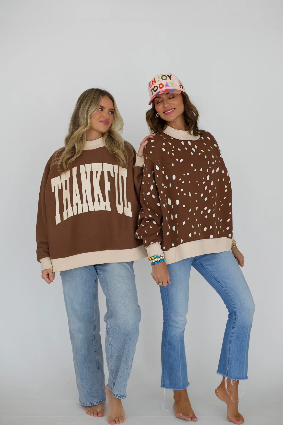 Poppy and Pine Reversible Mock Necks
