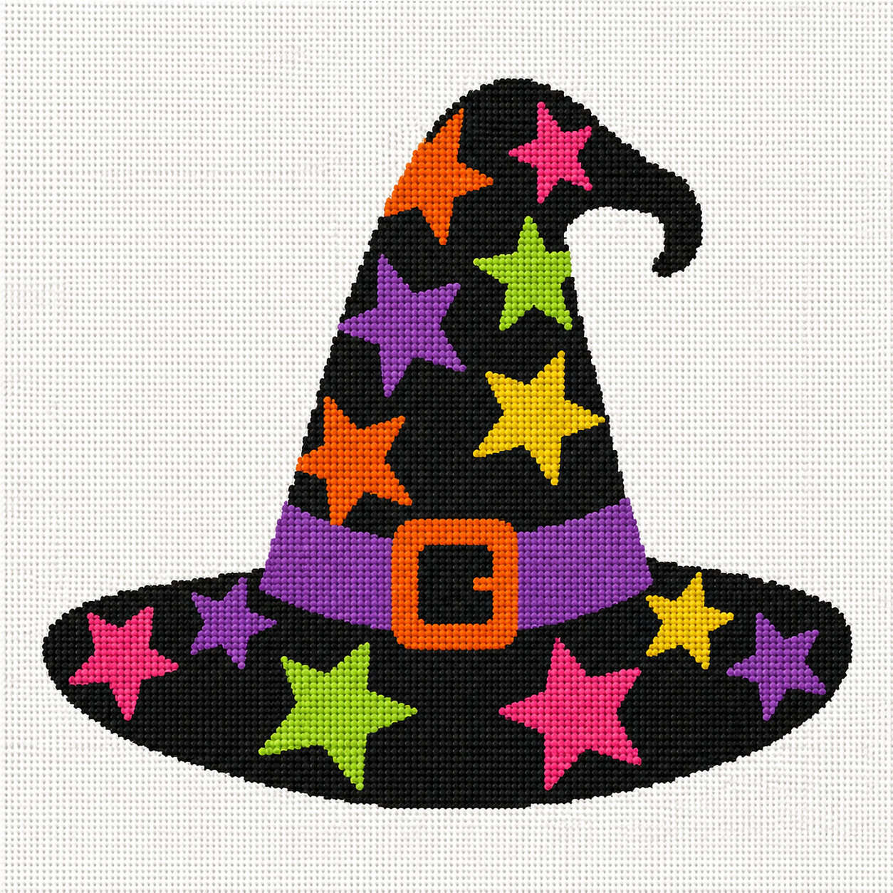 Witch’s Hat Needlepoint Canvas