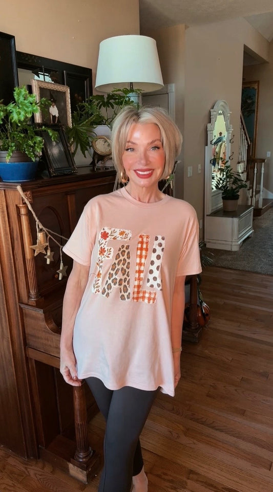 FALL Pattern Letters Tee