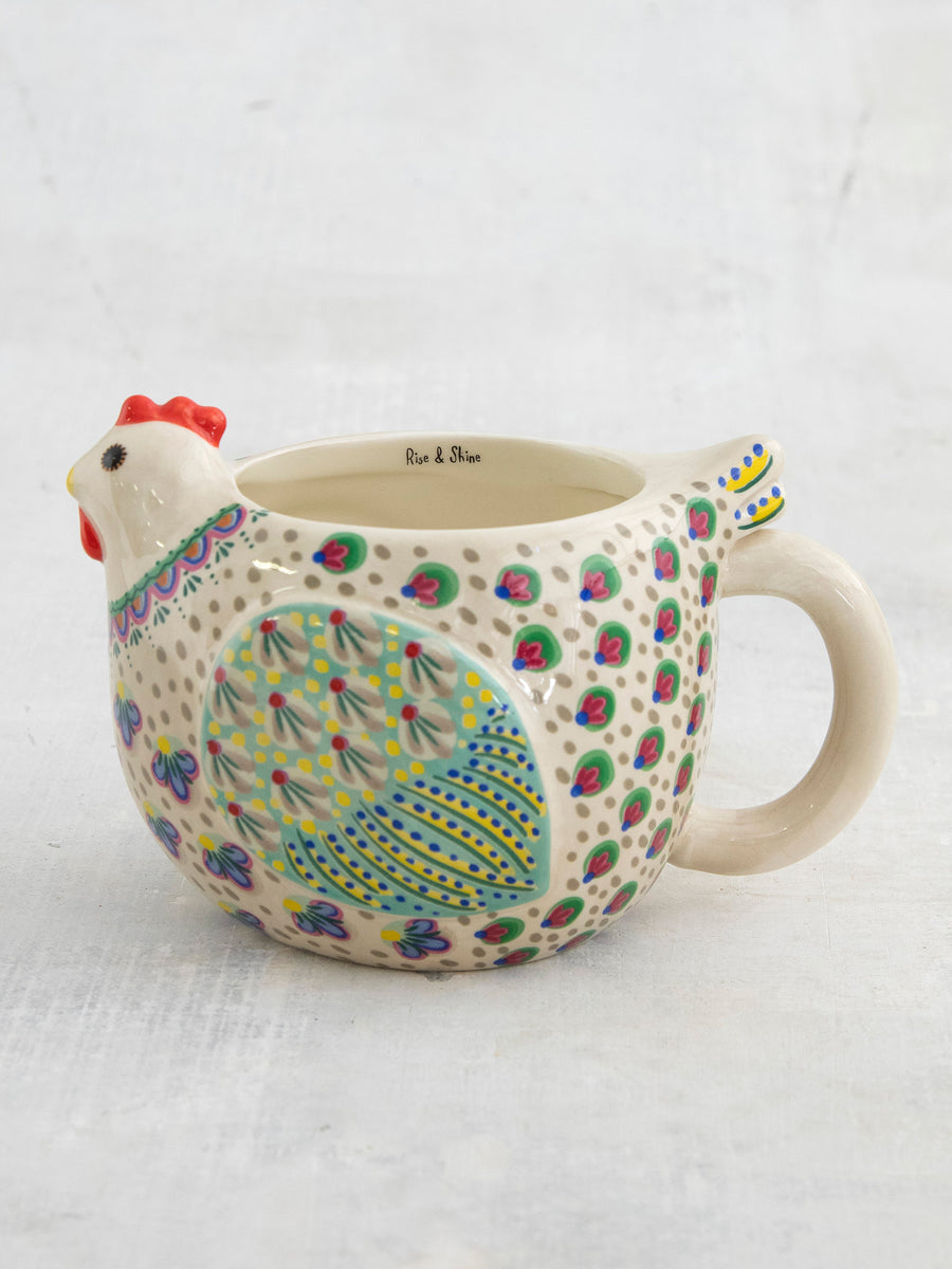 Folk Chicken Mug by Natural Life