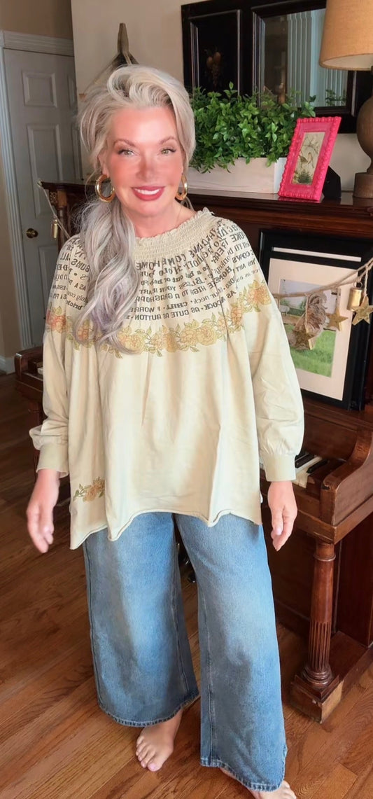 A Rare Bird "Just Sayin" One Size Top