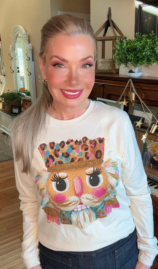 Leopard Nutcracker Long Sleeve Tee