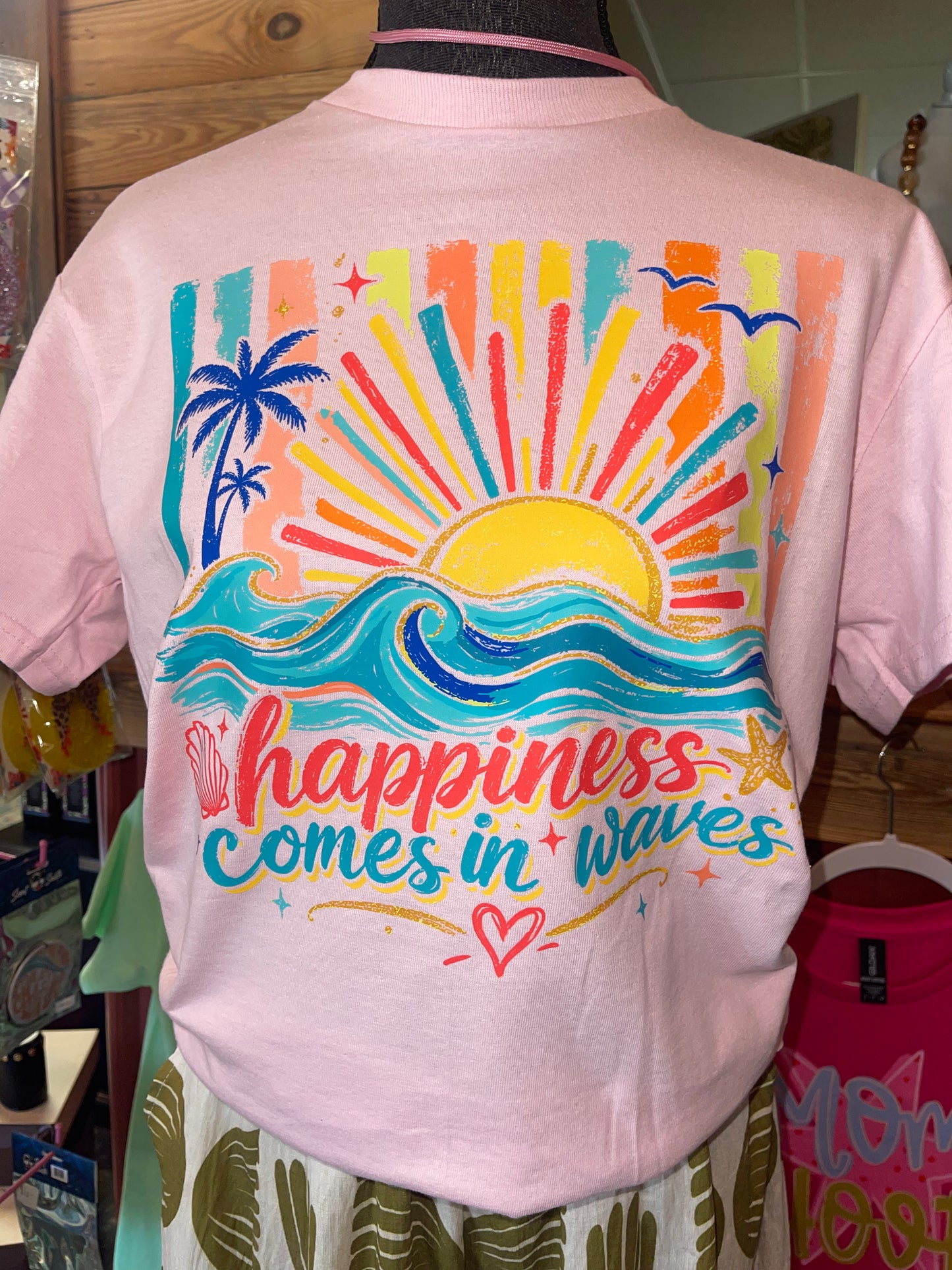 Happiness Comes in Waves Tee