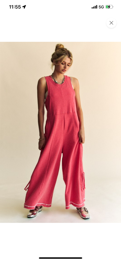 Coral Me Later Jumpsuit