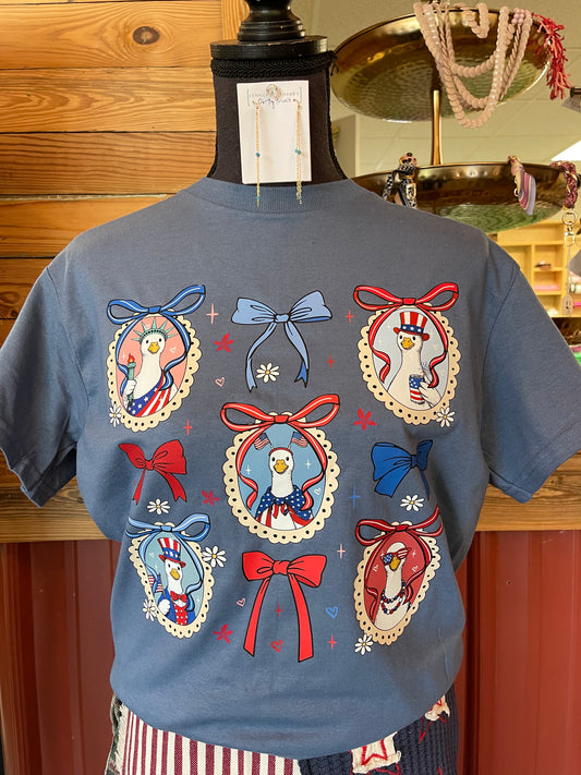 TEE of the Day- Patriotic Bows!