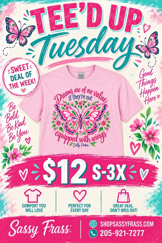 TEE'D UP TUESDAY TEE OF THE WEEK- Wings!
