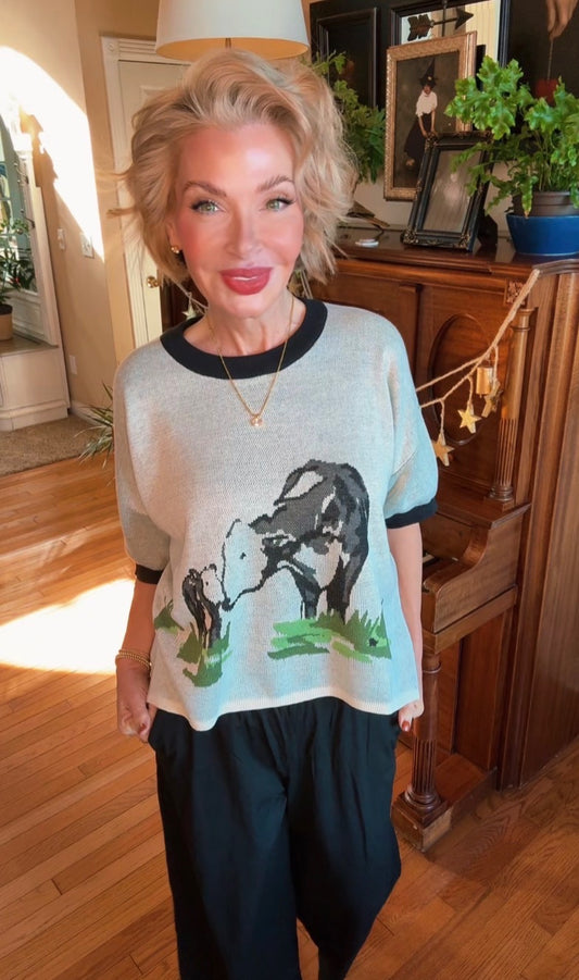 On the Farm Oversize Knit Top