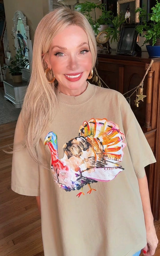 Turkey Time Oversized Drop Shoulder