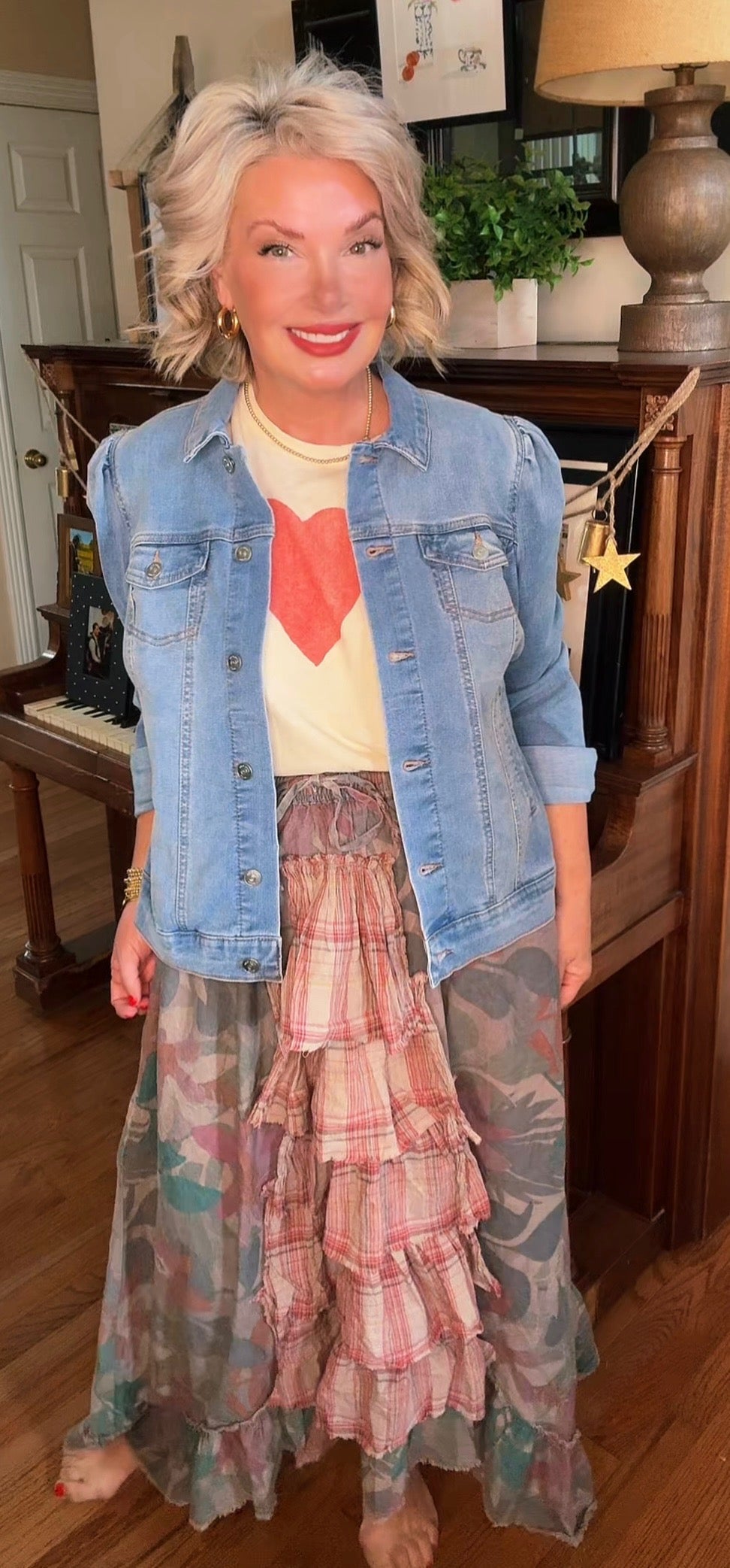 Fields of Dreams Skirt - Faded Garden: One Size