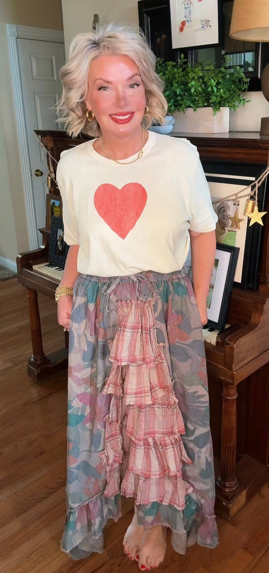 Fields of Dreams Skirt - Faded Garden: One Size