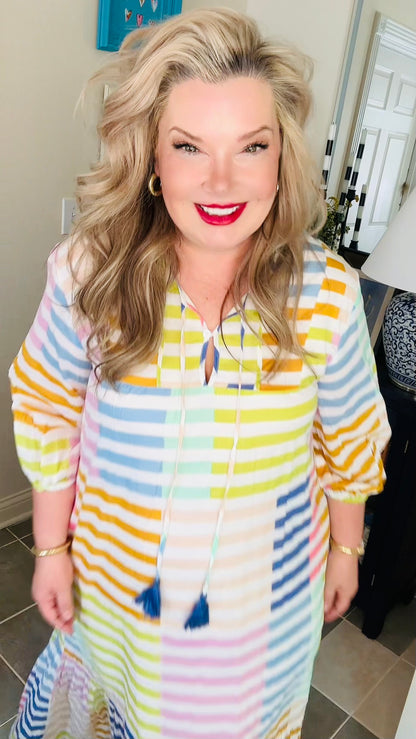 Colorful Copa Stripe Dress