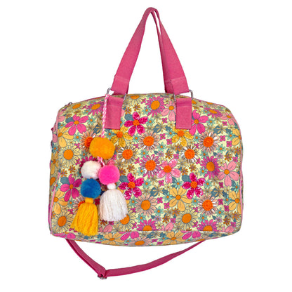 Jane Marie Fancy Floral Weekender Tote