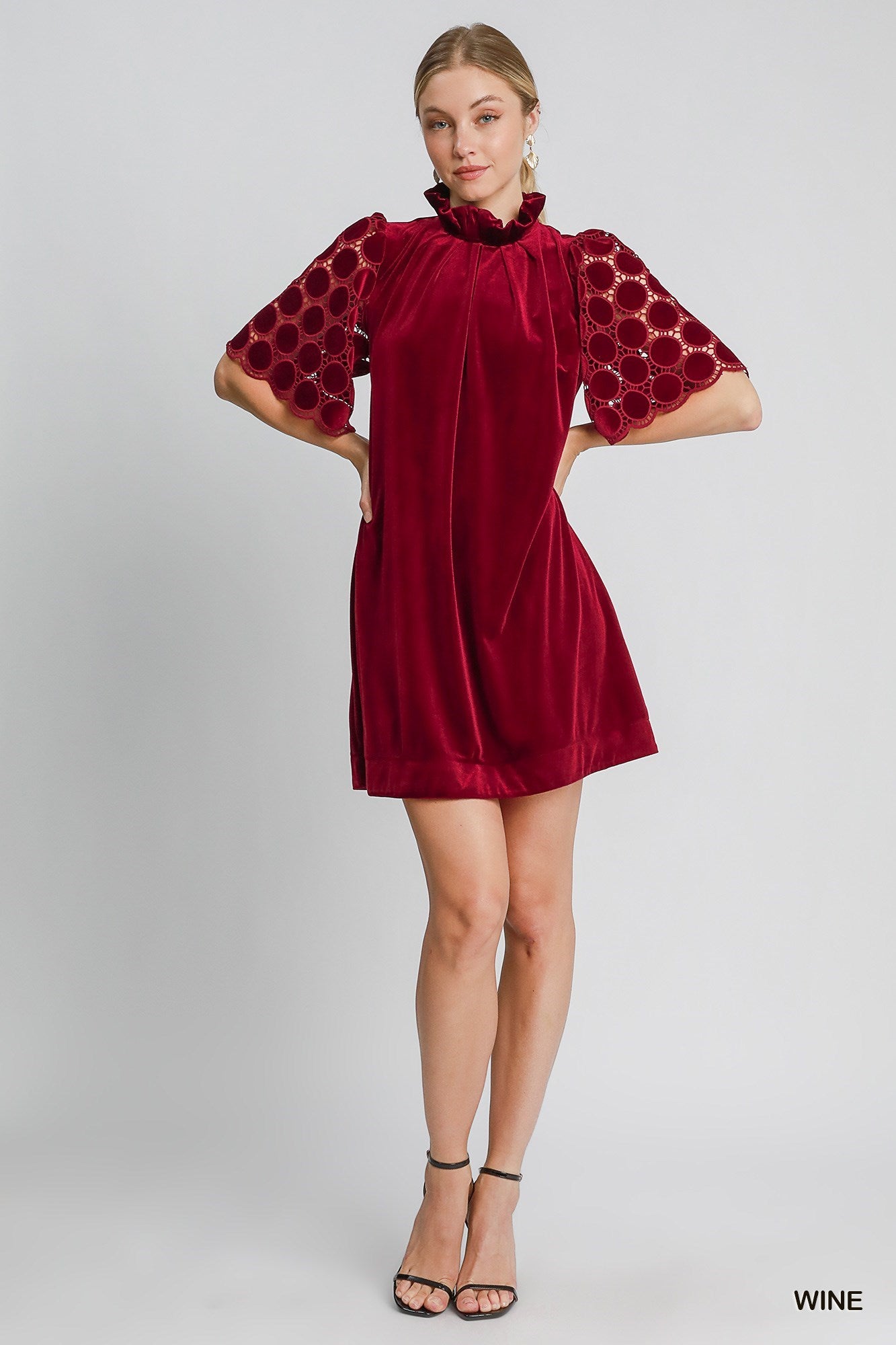 Velvet High Neck Dress