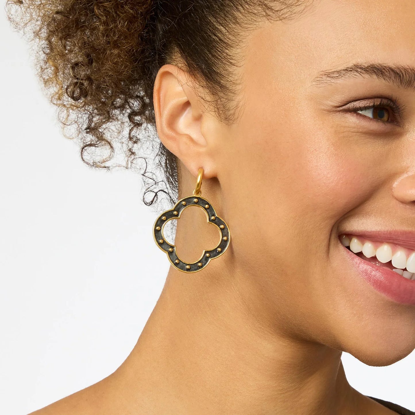 Julie Vos SoHo Statement Hoop and Charm Earring