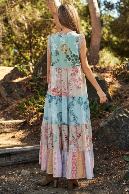 Mixed Moments Maxi Dress