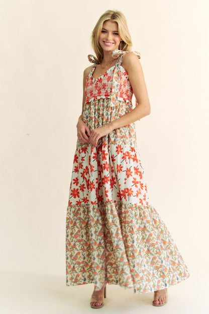 Fields of Orange Maxi Dress