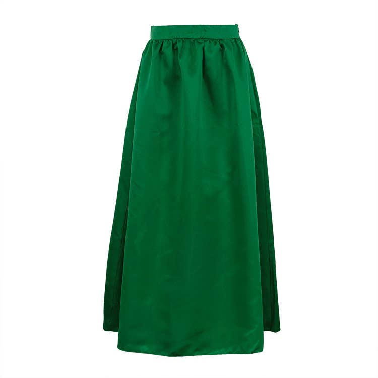 Satin Simple  High-Waisted Skirt