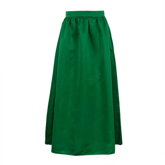 Satin Simple  High-Waisted Skirt
